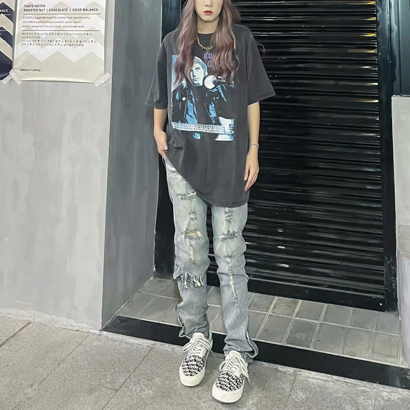 Nirvana T Shirt Nirvana Retro Distressed Couple Loose