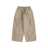 Man Fall Outfis Retro Wide Leg Overalls Men's Loose Street Straight Multi-Pocket All-Matching Casual Pants