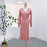MIDI Mauve Cocktail Dress Autumn and Winter Dress Inner Dress Women