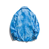 Man Fall Outfis Tie-Dyed Long-Sleeved Shirt Loose Casual Shirt