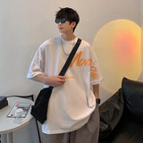 Men T-Shirts Printed Loose Half Sleeve