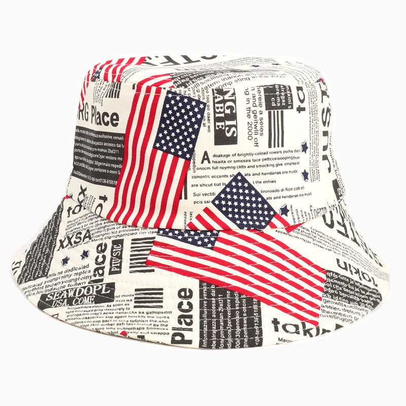 Bucket Hat Fishing Cap Cotton Print Fisherman Hat Spring/Summer Men and Women Street Sun Hat