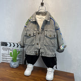 Toddler Boys Jackets Boys' Denim Jacket Spring and Autumn Clothing