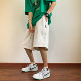 Men White Shorts Men's Shorts Summer Loose Casual Transport