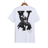 Vlone T Shirt Men'S Plus Size Retro Sports Casual Sweatshirts Short Sleeve Vlone