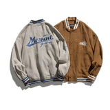 Man Fall Outfis Embroidered Baseball Uniform Coat Hip Hop Loose Casual Bomber Jacket