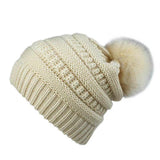 Winter Hats Autumn and Winter Woolen Hats with Woolen Balls Women's Autumn and Winter