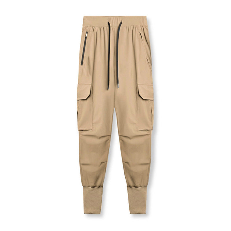 Sweat Wicking Pants Ice Silk Leggings Casual Pants Quick-Drying Ankle-Tied