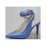 Hot Pink Heels Women's High-Heeled Sandal Pointed Stiletto Heel Ankle Ring Bandage Cloth Sandals