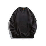 Crew Neck Sweatshirts for Men Men's Clothing Autumn Printed round Neck Short Sleeve Hoodie Male Student Pullover