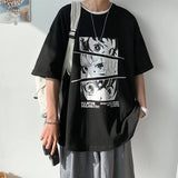 Men T-Shirts Loose Printed Half Sleeve round Neck
