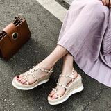 Platform Heels for Women Summer Rivet High Heels