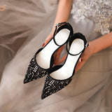 Low Heel Wedding Shoes Bridal Shoes White Wedding Shoes Women's High Heels