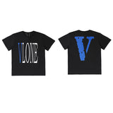 Vlone T Shirt Loose Men'S And Women'S Reflective T-Shirt Summer