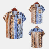 Camp Collar Shirt Digital Printed Short Sleeve Shirt