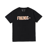 Vlone T Shirt Large V Short Sleeve Men'S And Women'S Cotton T-Shirt