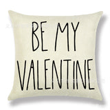 Valentine's Day Pillow Covers 4 Piece Random Styles Together, Home Decoration Red Letter Office Waist Cushion Cover