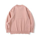 Men Sweater Flower Embroidered Knitwear Sweater Men Loose Long Sleeve Top