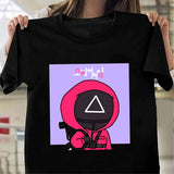 Squid Game Costume round Six Pattern Printed Short-Sleeved T-shirt