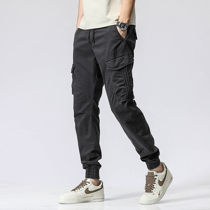 Cuffed Cargo Pants Men's Summer Casual Pants Boys
