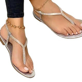 Women Open Toe Sandals Flats Spring/Summer Large Size Flat Bottom Casual Sandals