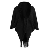 Women's Cardigan Sweater Coat for Autumn and Winter Shawl Cape