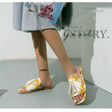 Women Open Toe Sandals Flats Spring and Summer Tassel Women's Sandals Flat Heel Fashion Open Toe Slippers