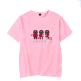 Squid Game Costume Guard Cartoon Printed Short-Sleeved T-shirt
