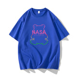 Nasa T Shirt Short Sleeve Men'S Summer Loose Top Versatile Couple Wear Half Sleeve