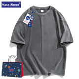 Nasa T Shirt Men'S Summer Retro Short Sleeve 3/4 Sleeve