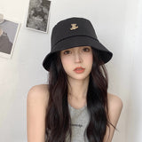 Women Bucket Hat Bear Fisherman Sun-Proof