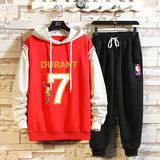 Men's Hoodie Suit Ankle-Tied Trousers Two-Piece Set