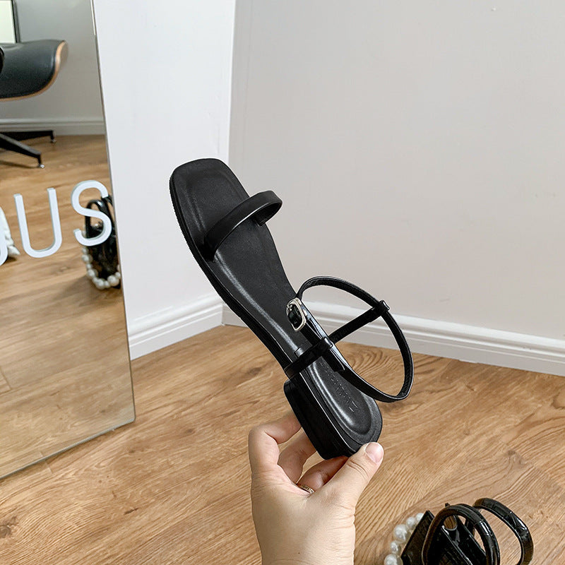 Women Black Dress Shoes Sandals Summer