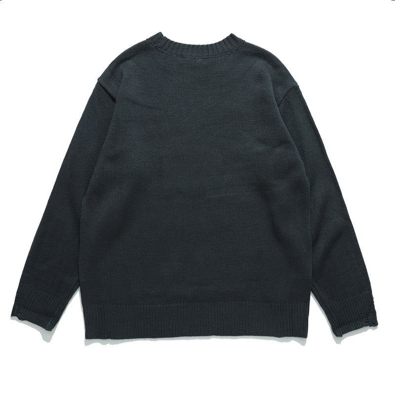 Men Sweater Men's Dark Tide Brand round Neck Sweater