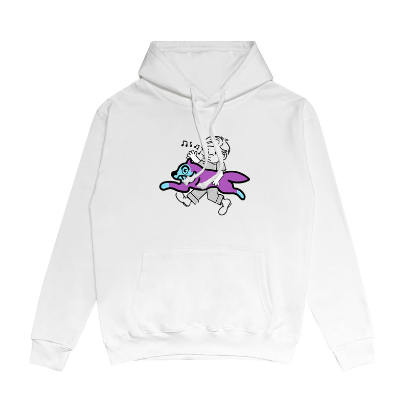 Ice Cream Running Dog Hoodie Hip-Hop Hipster Terry Fabric Hoodie