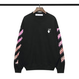 Off White Sweatshirts Fall/Winter Arrow Print Round-Neck Pullover