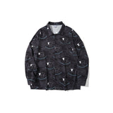 Man Fall Outfits Leopard Print Long Sleeve Shirt Men's Hip-Hop Fashionable Brand Loose Couple Casual Shirt