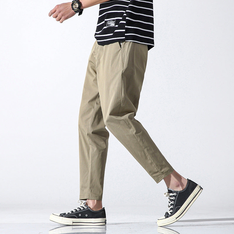 Grey Sweatpants Summer Men's Pants Cropped Casual Harem Pants