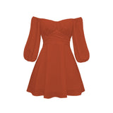Coachella Music Festival Outfits Solid Color Fashion Women's Sexy Lantern Sleeve Dress
