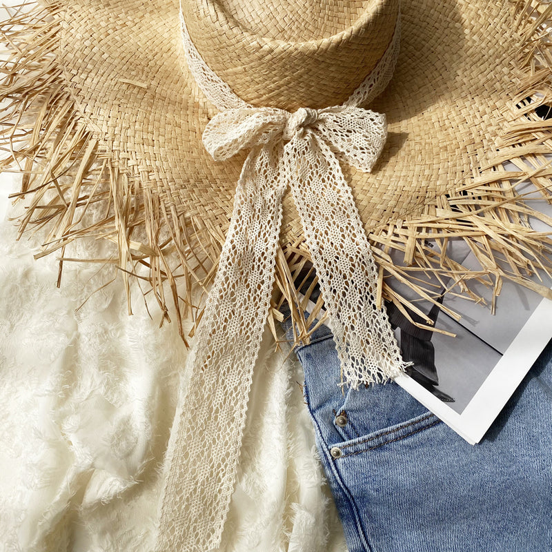 Straw Hat Summer Rough Brim Sun-Proof Temperament Beach Hat