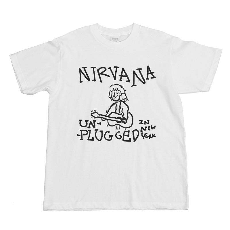 Nirvana T Shirt Nirvana Rock Band Gunsnroses Pure Cotton