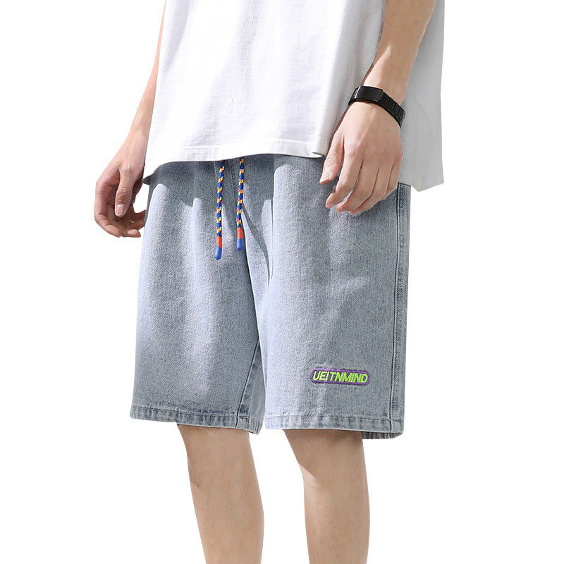 Men Denim Shorts Men's Jeans Shorts Casual Summer Thin Loose