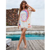 Coachella Music Festival Outfits Printed Tassel Casual Loose Beach