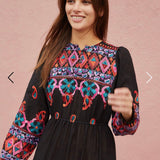 Beth Dutton Bohemian Dress Winter Autumn Midi Dresses Embroidered Vacation Style Dress Maxi Dress