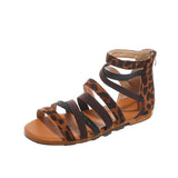 Women Open Toe Sandals Flats Summer Hollowed Leisure Sandals for Women