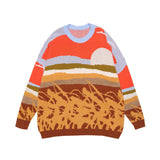 Men Sweater Men's Loose round Neck Sweater Trendy Brand Pullover Top