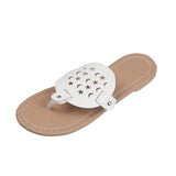 Women Open Toe Sandals Flats Summer Casual Flat Multi-Color Flip-Toe Large Size Shoes