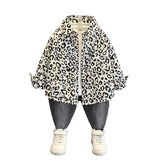 Toddler Boys Jackets Leopard-Print Shirt Children Autumn