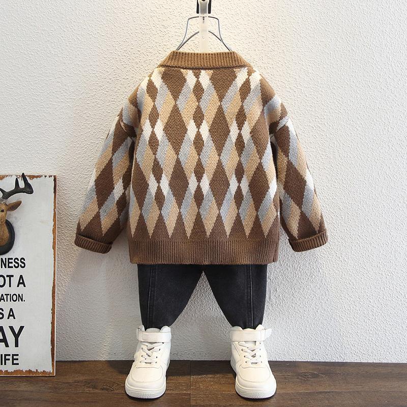 Toddler Boys Sweater Boys' Cardigan Sweater Coat Autumn Vintage