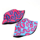 Bucket Hat Fishing Cap Cotton Print Fisherman Hat Outdoor Color Sun-Proof